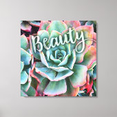 Toile Green Cactus Photo Modern Beauty Cote Script Bold (Recto)