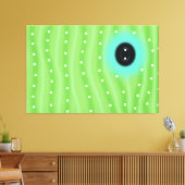 Toile Green Caterpillar Motif Gallery Wrap Wall Canvas (Insitu(Salon))