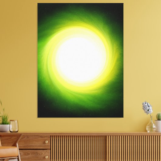 Toile Green Cosmic Black Hole Stretched Canvas Print (Insitu(Salon))