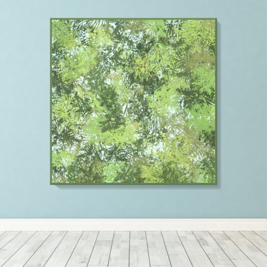 Toile Green Leaf Trees With Blue Sky Peaking Through Art (Insitu (Plancher de Bois))