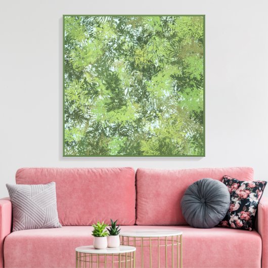 Toile Green Leaf Trees With Blue Sky Peaking Through Art (Insitu(Salon))
