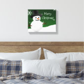 Toile Green Snowman Winter Scène Christmas Canvas Imprim (Insitu(Chambre))
