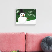 Toile Green Snowman Winter Scène Christmas Canvas Imprim (Insitu(Salon))