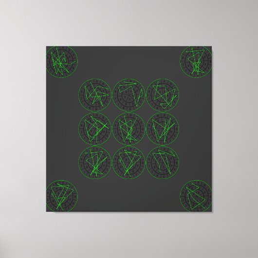 Toile Green Wealth Luck Série Sigil (Recto)