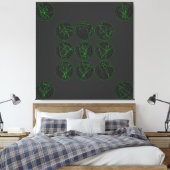 Toile Green Wealth Luck Série Sigil (Insitu(Chambre))