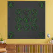 Toile Green Wealth Luck Série Sigil (Insitu(Salon))