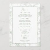Toile Green Wedding Menu (Voorkant)