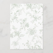 Toile Green Wedding Menu (Achterkant)