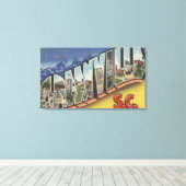 Toile Greenville, Caroline du Sud - Grandes lettres Scèn (Insitu (Plancher de Bois))