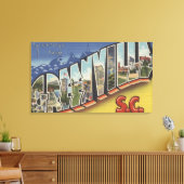 Toile Greenville, Caroline du Sud - Grandes lettres Scèn (Insitu(Salon))