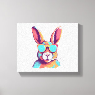 Toile Greg le lapin avec des lunettes