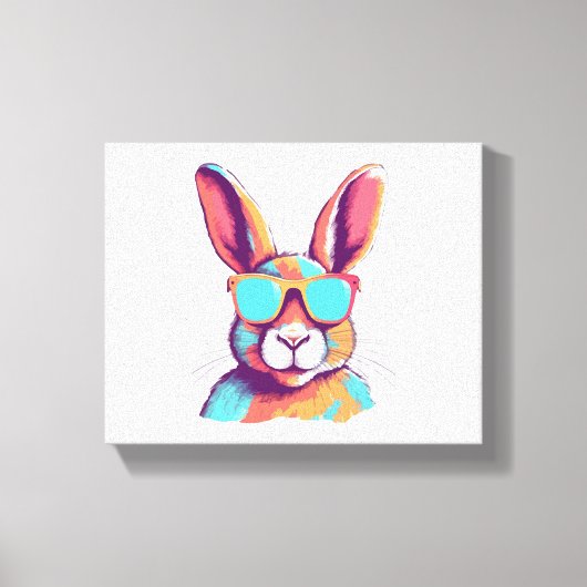 Toile Greg le lapin avec des lunettes (Recto)