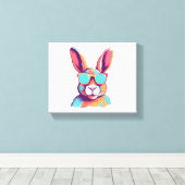 Toile Greg le lapin avec des lunettes (Insitu (Plancher de Bois))