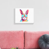 Toile Greg le lapin avec des lunettes (Insitu(Salon))
