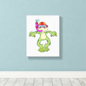 Toile Grenouille à la plongée avec tuba (Insitu (Plancher de Bois))