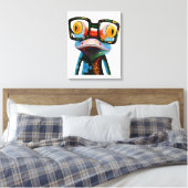 Toile Grenouille à lunettes de Hipster (Insitu(Chambre))
