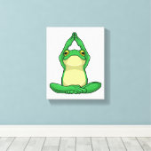 Toile Grenouille au yoga en jambe croisée (Insitu (Plancher de Bois))