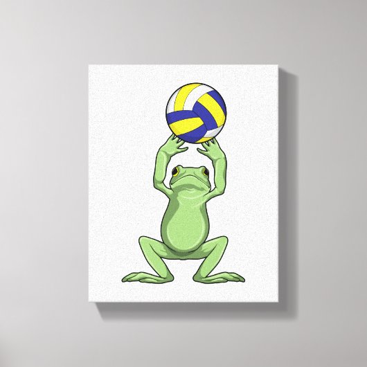 Toile Grenouille avec volleyball (Recto)