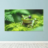 Toile grenouille dans la nouvelle forêt mossy sous-pouss (Insitu (Plancher de Bois))