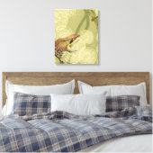 Toile Grenouille et libellule sur nénuphars (Insitu(Chambre))