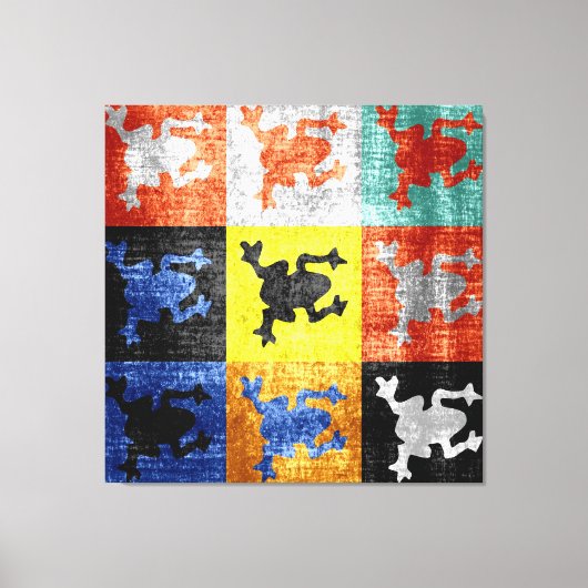 Toile Grenouille grunge art (Recto)