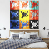 Toile Grenouille grunge art (Insitu(Chambre))