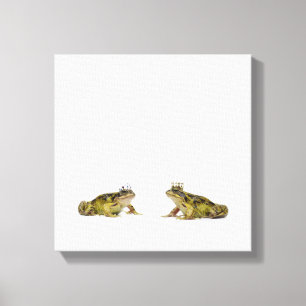 Toile Grenouille royale et reine se regardant