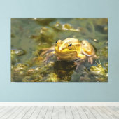 Toile Grenouille Verte Dans La Peinture Acrylique À Eau  (Insitu (Plancher de Bois))