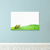 Toile Grenouilles vertes en congé (Insitu (Plancher de Bois))