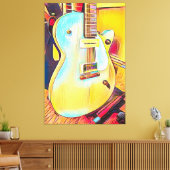 Toile Gretsch Les Paul, Guitare Abstraite (Insitu(Salon))