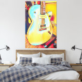 Toile Gretsch Les Paul, Guitare Abstraite (Insitu(Chambre))