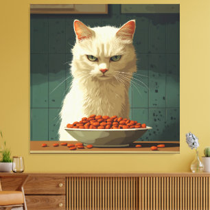 Toile Grève alimentaire de chat