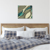 Toile Grey and Blue Abstract (Insitu(Chambre))