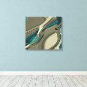 Toile Grey and Blue Abstract (Insitu (Plancher de Bois))