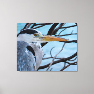 Toile Grey Heron