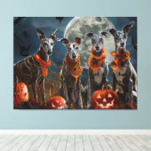Toile Greyhound Halloween Épouvantable (Insitu (Plancher de Bois))