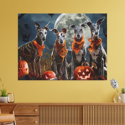 Toile Greyhound Halloween Épouvantable (Insitu(Salon))