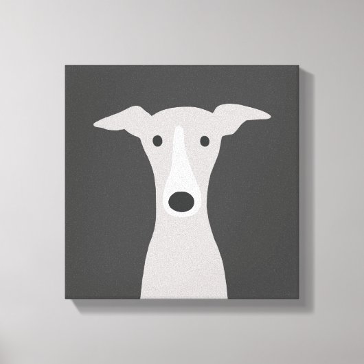 Toile Greyhound mignon, Greyhound italien ou Chien Whipp (Recto)
