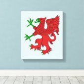 Toile Griffin en rouge et vert (Insitu (Plancher de Bois))