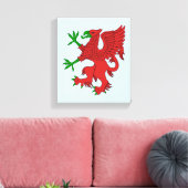 Toile Griffin en rouge et vert (Insitu(Salon))