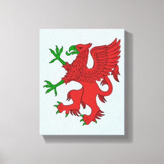 Toile Griffin rouge et vert (Recto)