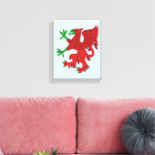 Toile Griffin rouge et vert (Insitu(Salon))
