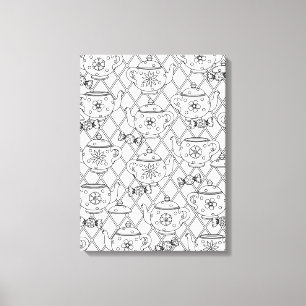 Toile Griffonnage 6 de pot de thé