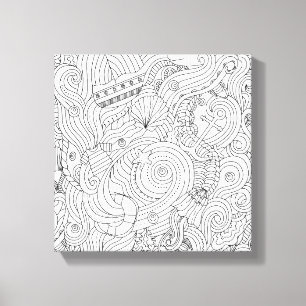 Toile Griffonnage nautique 6