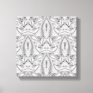 Toile Griffonnage tribal abstrait 6