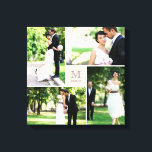 Toile Grille de monogramme carré rose Mariage 4 Photo Co<br><div class="desc">Conçu par fat*fa*tin. Facile à personnaliser avec votre propre texte,  photo ou image. Pour les demandes personnalisées,  veuillez contacter fat*fa*tin directement. Des frais de personnalisation s'appliquent.

www.zazzle.com/fat_fa_tin
www.zazzle.com/color_therapy
www.zazzle.com/fatfatin_blue_knot
www.zazzle.com/fatfatin_red_knot
www.zazzle.com/fatfatin_mini_me
www.zazzle.com/fatfatin_box
www.zazzle.com/fatfatin_design
www.zazzle.com/fatfatin_ink</div>