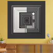 Toile Grille de profondeur géométrique (Insitu(Salon))