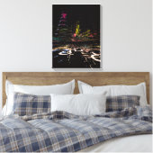 Toile Grille Néon la Nuit (Insitu(Chambre))