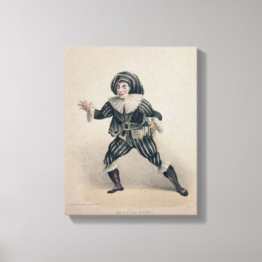 Toile Grimaldi comme Scaramouche, du Commedia dell'Ar (Recto)