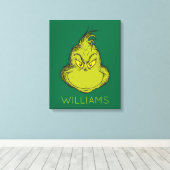 Toile Grinch classique | Ajouter le nom de votre famille (Insitu (Plancher de Bois))